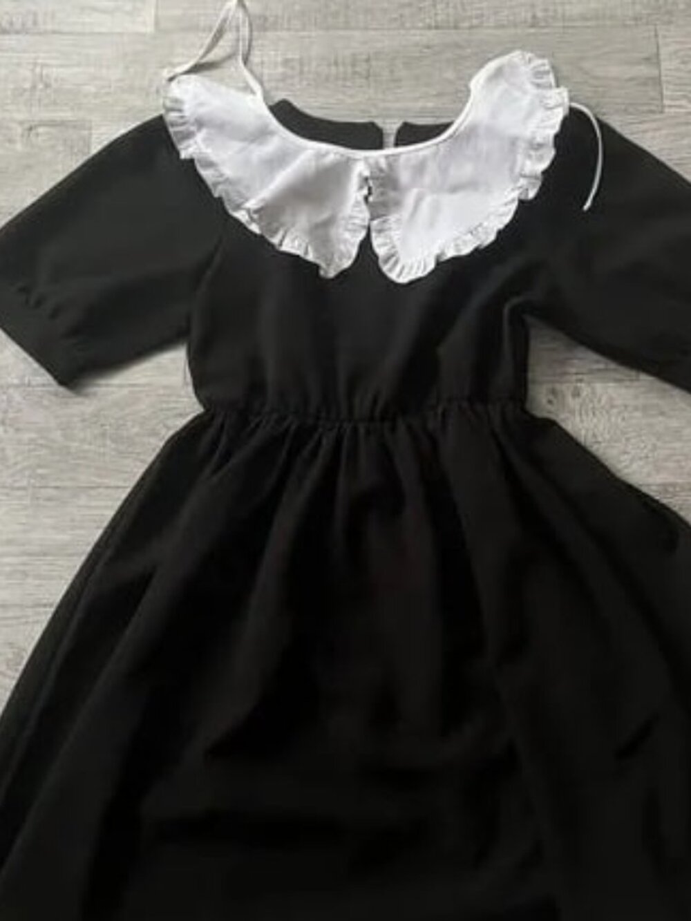 Black Peter Pan Collar Mini Dress